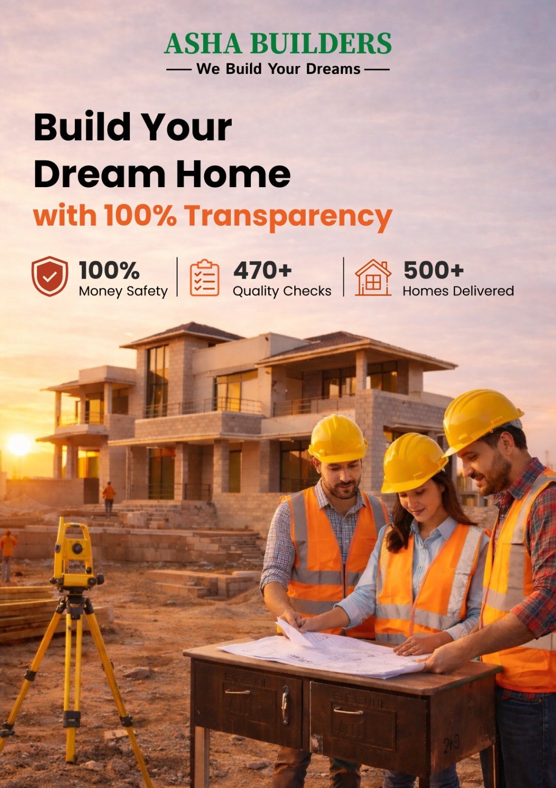 Asha Builders quality construction